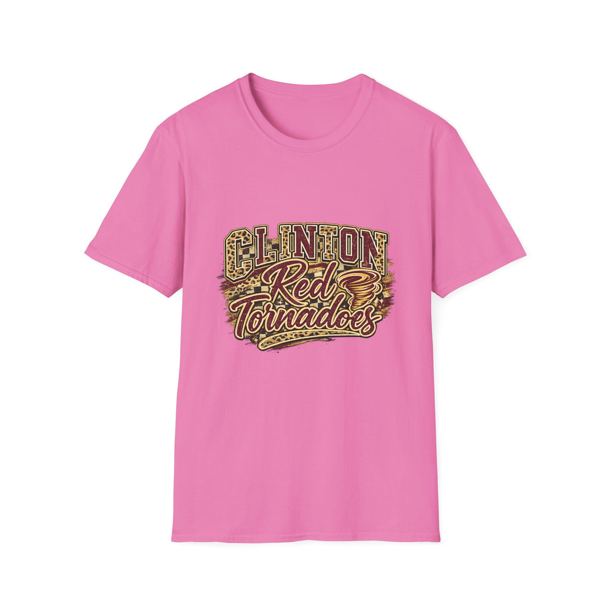 Clinton Red Tornadoes T-Shirt — Vintage Leopard School Spirit Tee