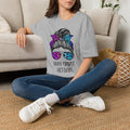T-Shirt — Holy Spirit Activate Messy Bun Graphic Tee (Leopard Bow & Sunglasses)