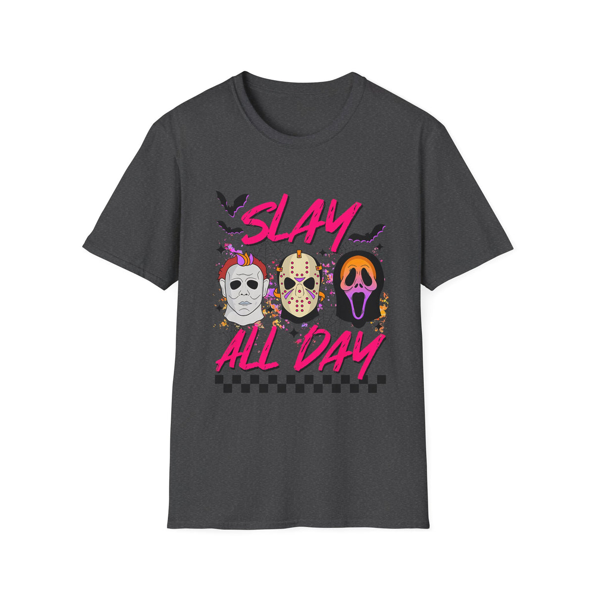 Slay All Day Halloween T-Shirt — Cute Horror Mask Graphic Tee