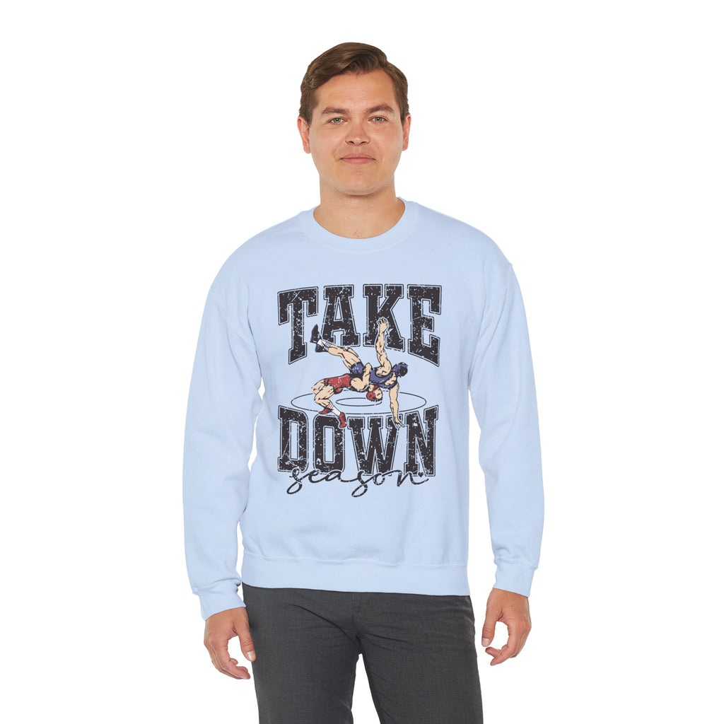 Take Down Season Wrestling Crewneck Sweatshirt