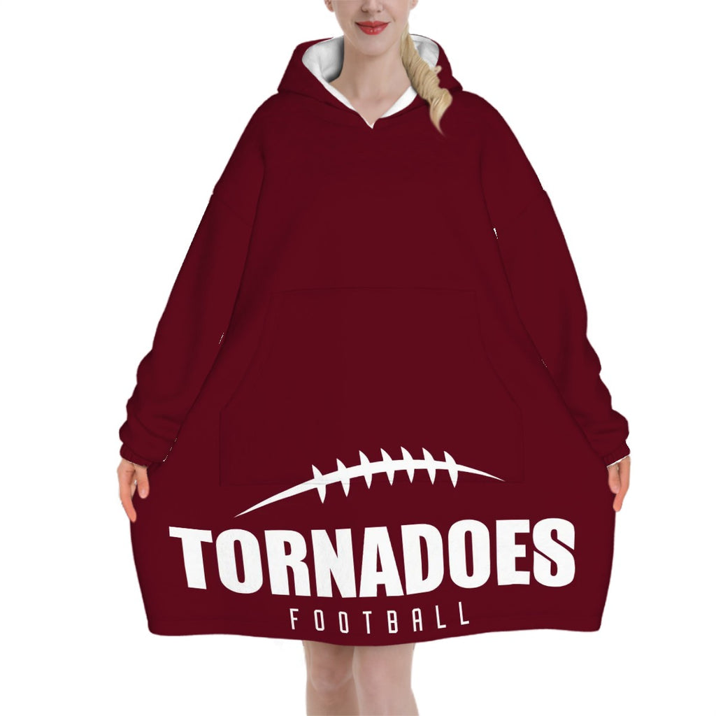 Adult Blanket Hoodie Tornadoes Football
