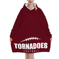 Adult Blanket Hoodie Tornadoes Football