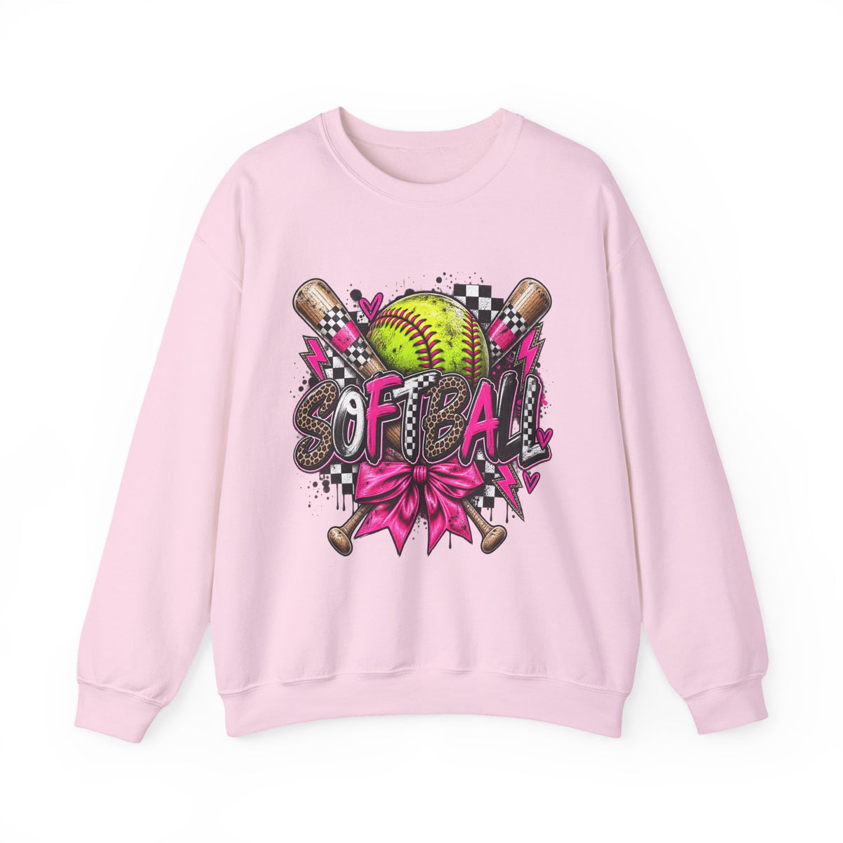 Softball Diamond Crewneck Sweatshirt — "SOFTBALL" Graphic