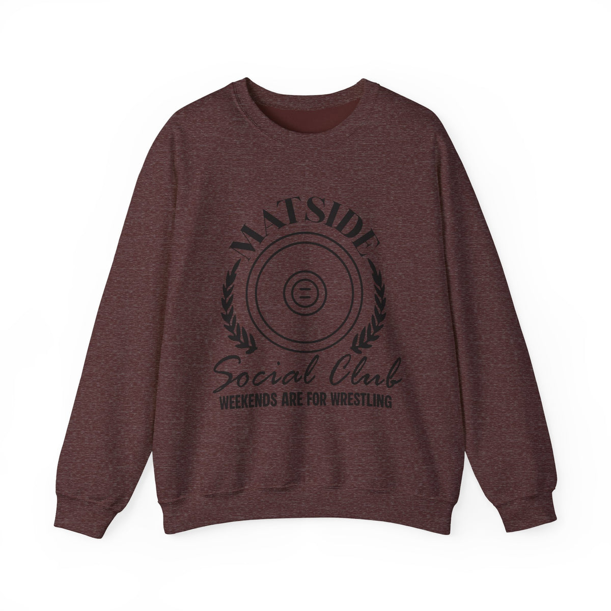 Matside Social Club Crewneck Sweatshirt – "Weekends Are For Wrestling" Vintage Wrestling Logo