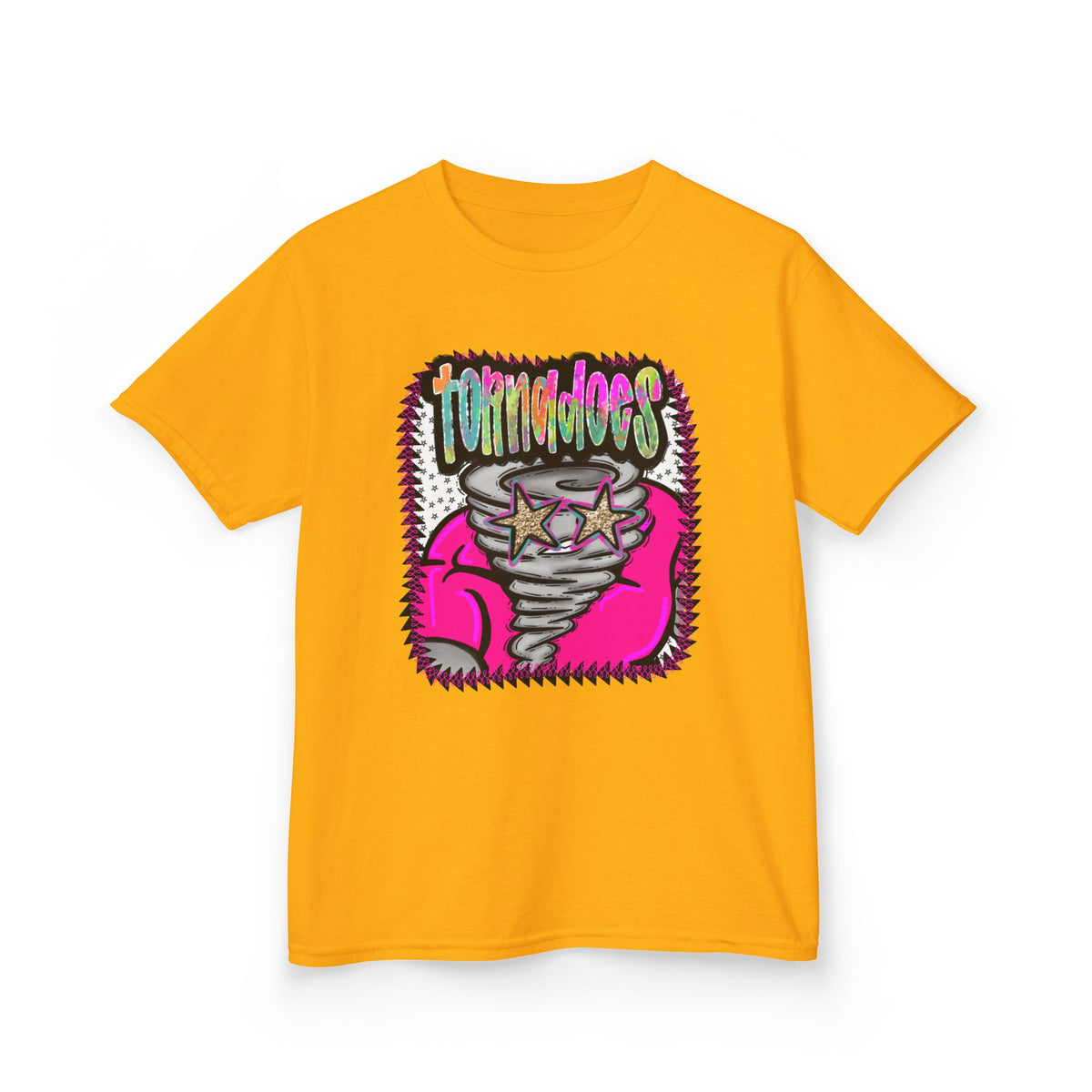 Kids Tee — Colorful 'Tornado' Cartoon Graphic Shirt for Kids