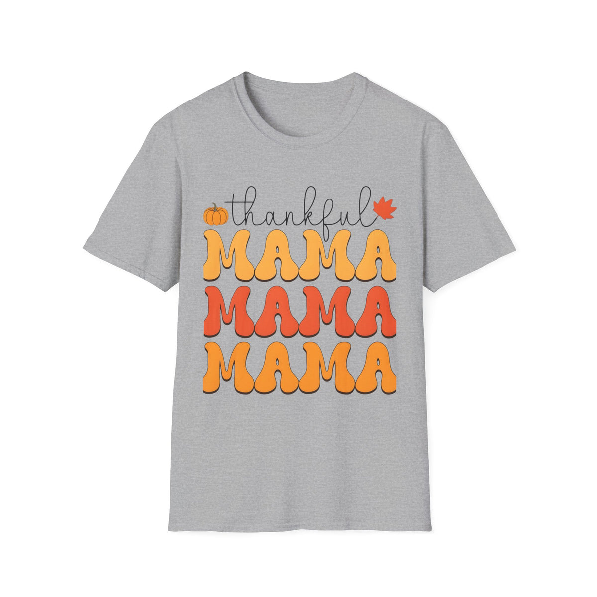 Thankful Mama T-Shirt — Retro Fall Thanksgiving Mom Tee