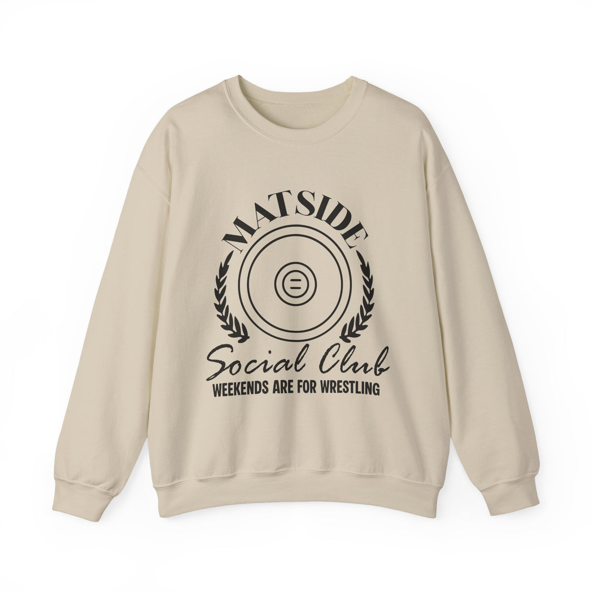 Matside Social Club Crewneck Sweatshirt – "Weekends Are For Wrestling" Vintage Wrestling Logo