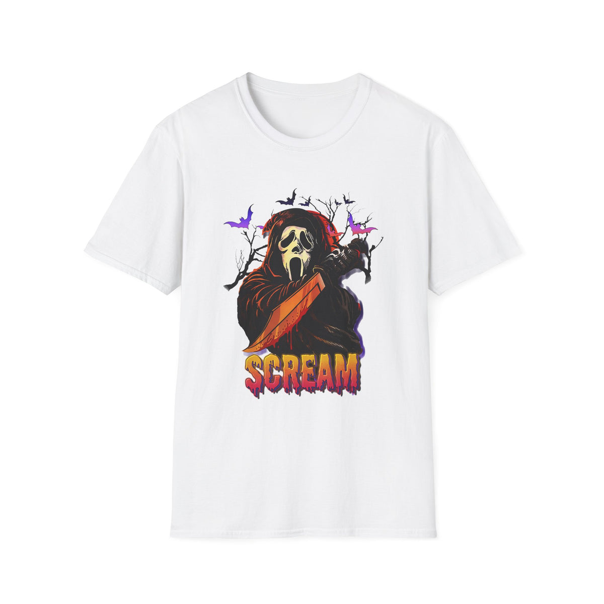 Scream Graphic T-Shirt — Horror Ghostface Tee for Halloween