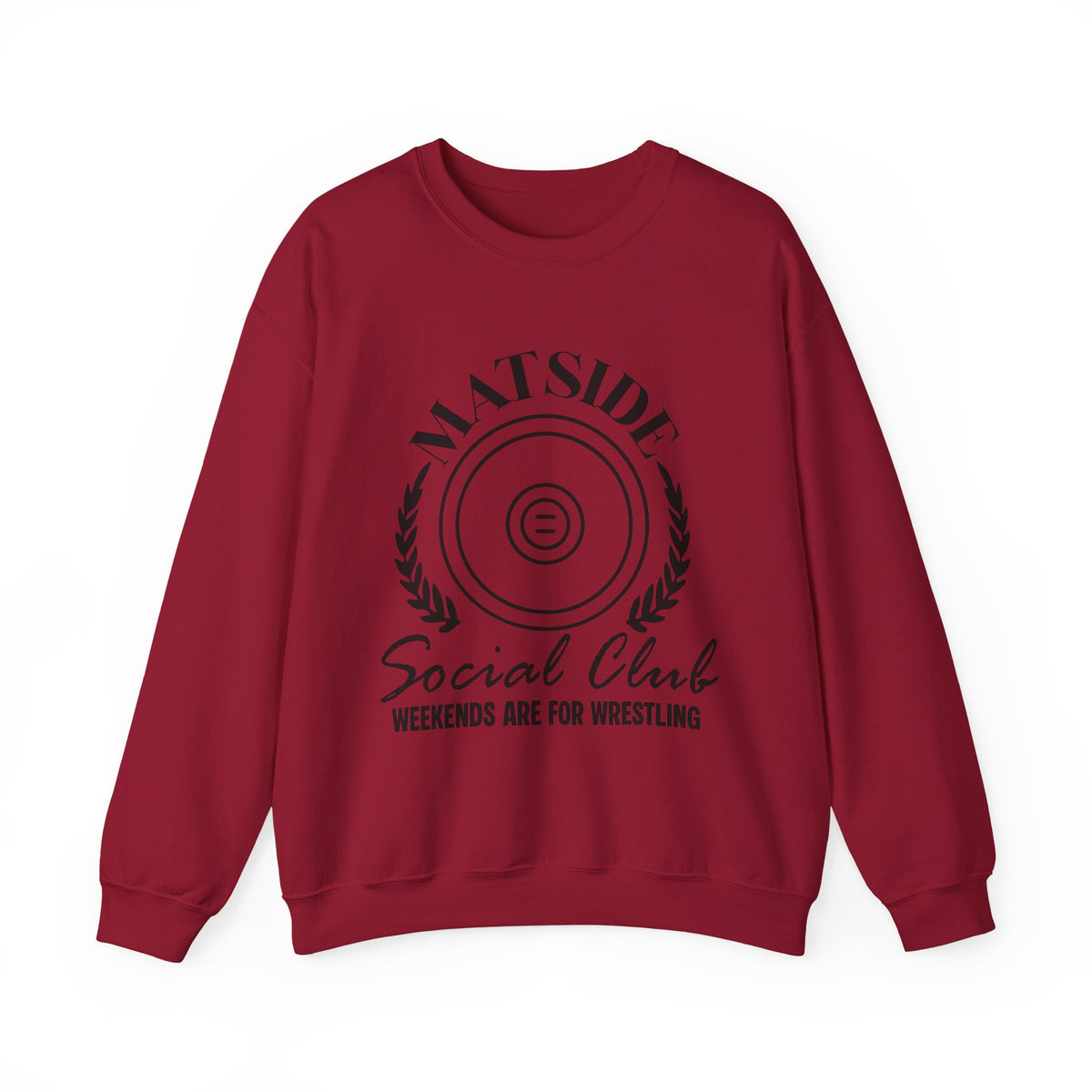 Matside Social Club Crewneck Sweatshirt – "Weekends Are For Wrestling" Vintage Wrestling Logo