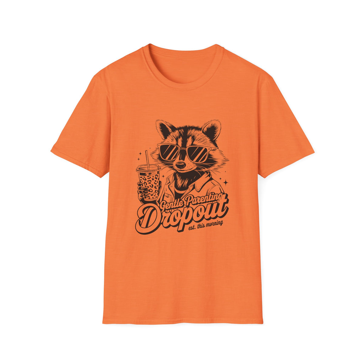 Raccoon with Sunglasses T-Shirt — Cute Retro 'Dropout' Graphic Tee