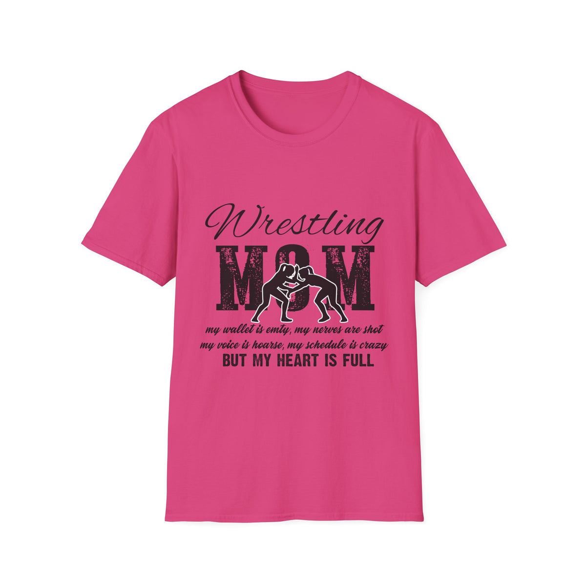 Wrestling Mom T‑Shirt — Distressed Sports Mom Tee