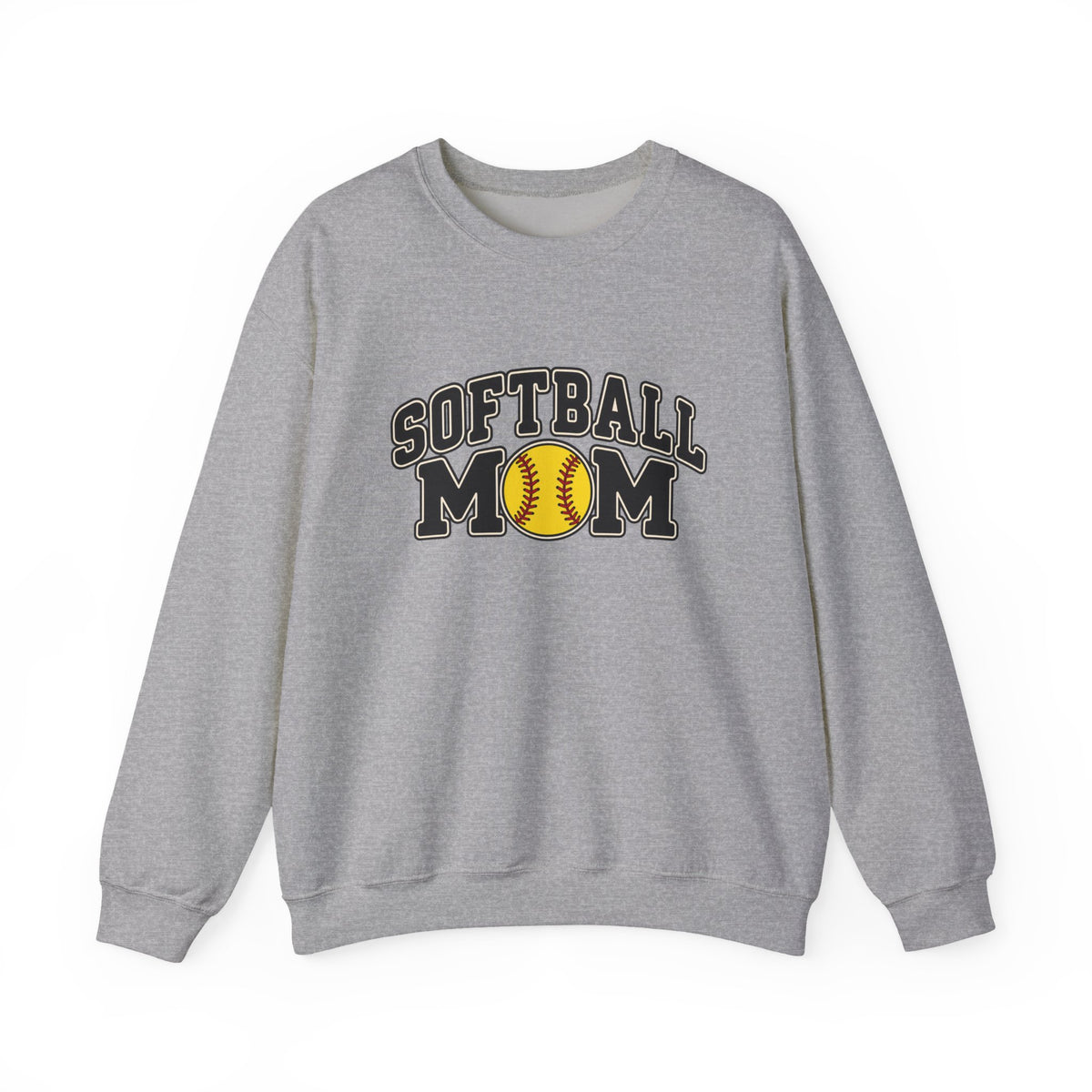 Softball Mom Crewneck Sweatshirt — Vintage Softball Logo for Proud Moms
