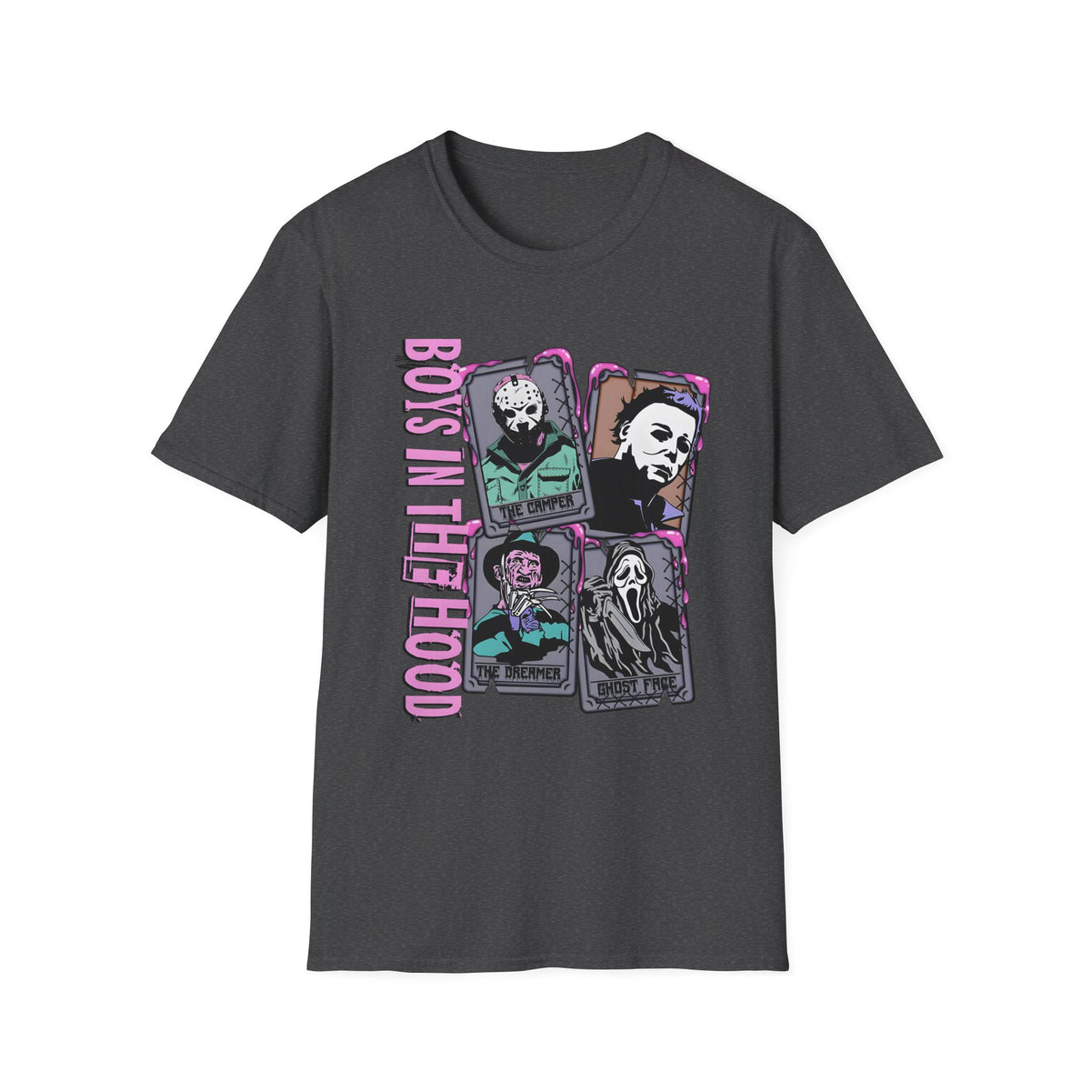 Horror Icons 'Boys in the hood' Graphic T-Shirt — Jason, Michael & Ghostface Tee