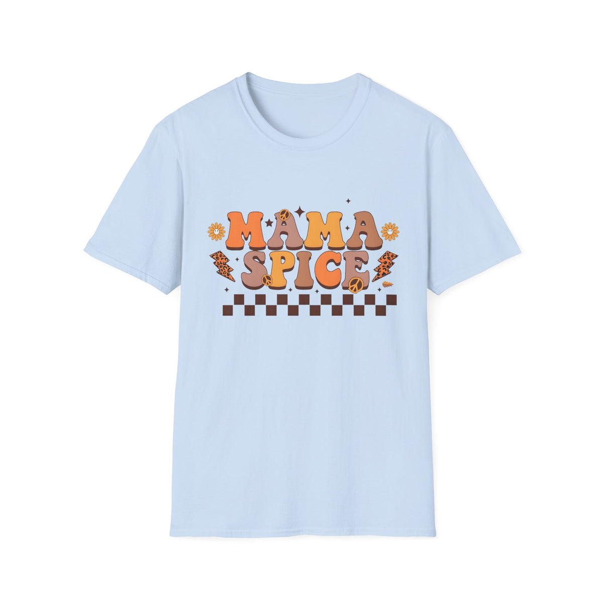 Mama Spice Retro Tee — 70s Vintage Floral Peace Graphic T-Shirt