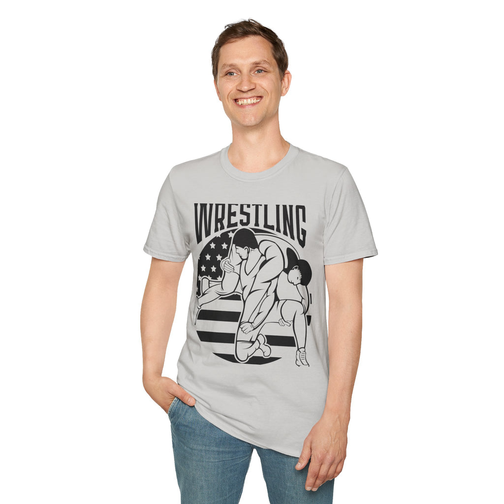 Wrestling T-Shirt — USA Flag Grapplers Graphic Tee