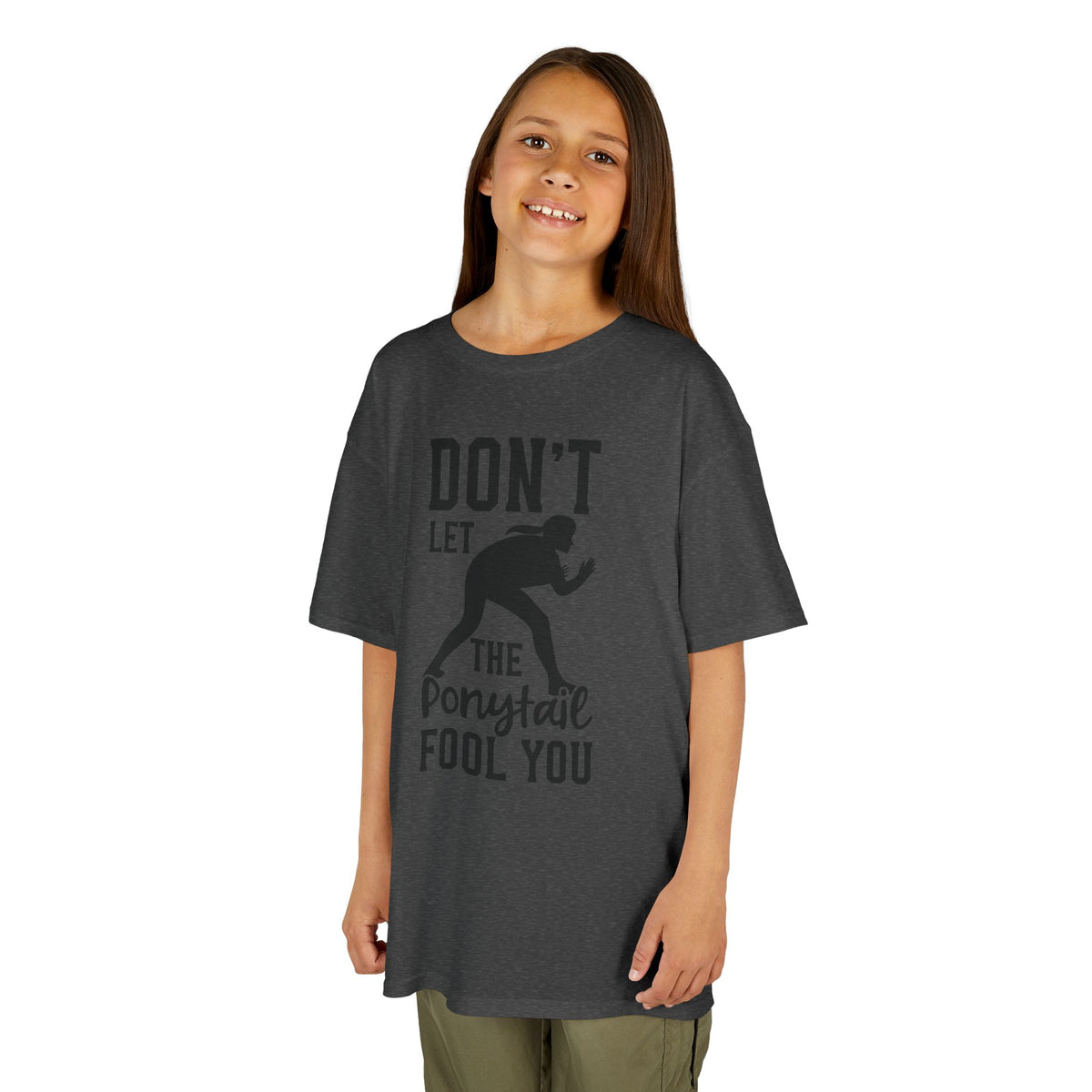 Kids Tee — "Don't Let the Ponytail Fool You"