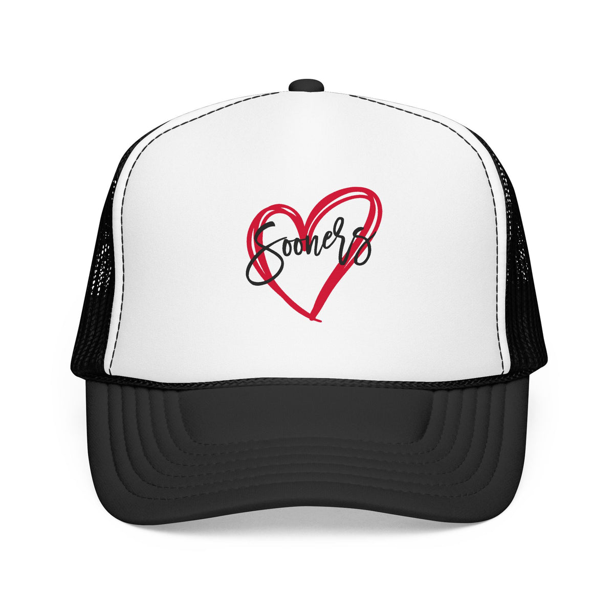 Foam Trucker Hat - Red Heart "Forever" Script Cap
