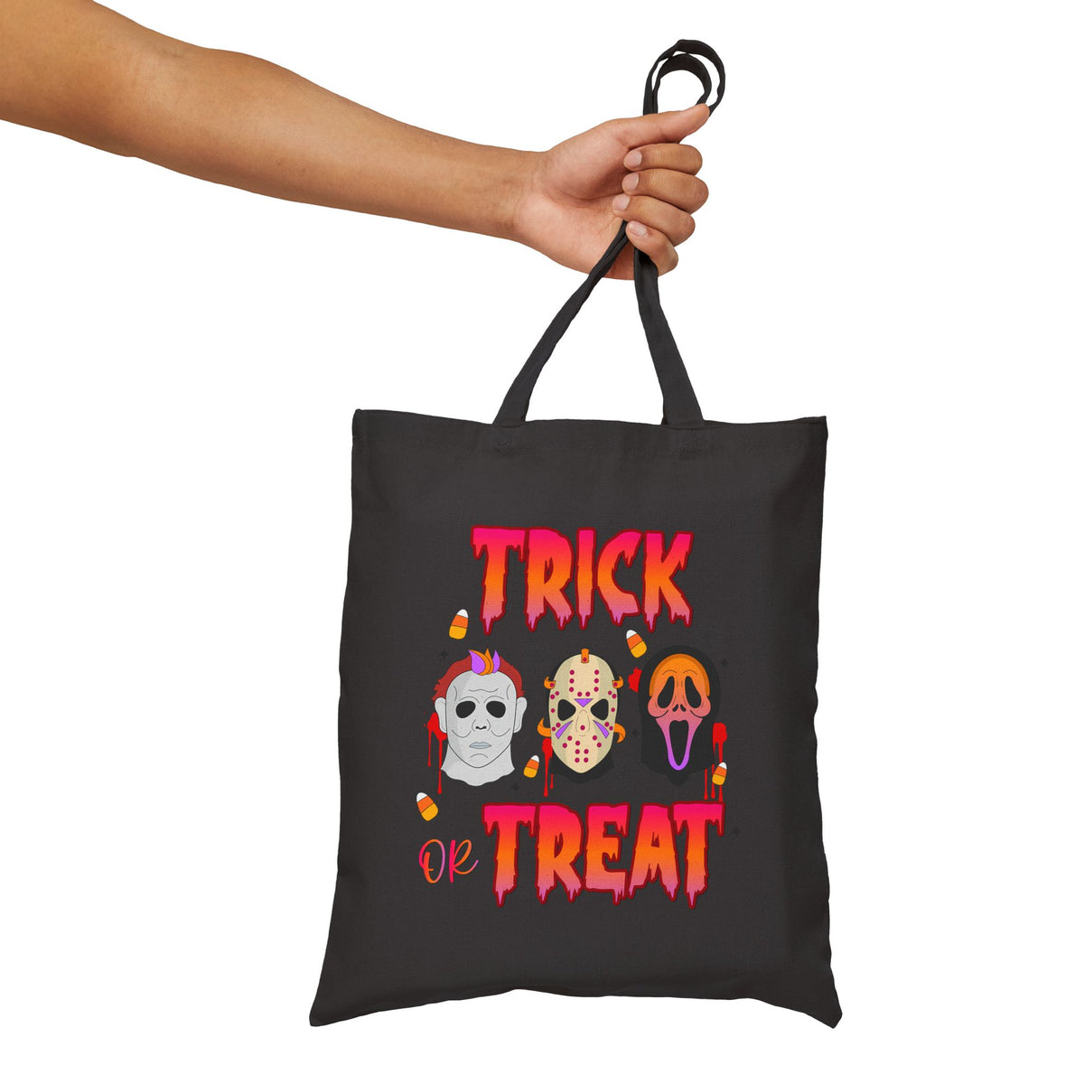 Halloween Mask Trio Trick or Treat Tote Bag