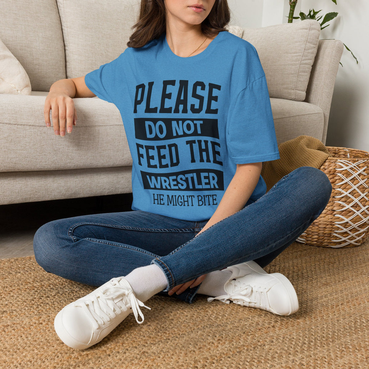 Please Do Not Feed The Wrestler T-Shirt — Funny Wrestling Shirt