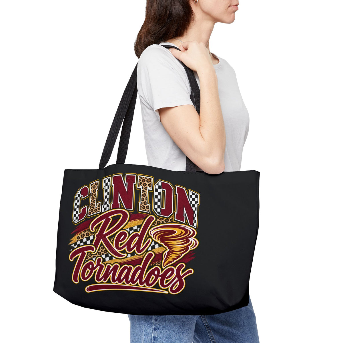 Weekender Tote - Clinton Red Tornadoes School Spirit Bag