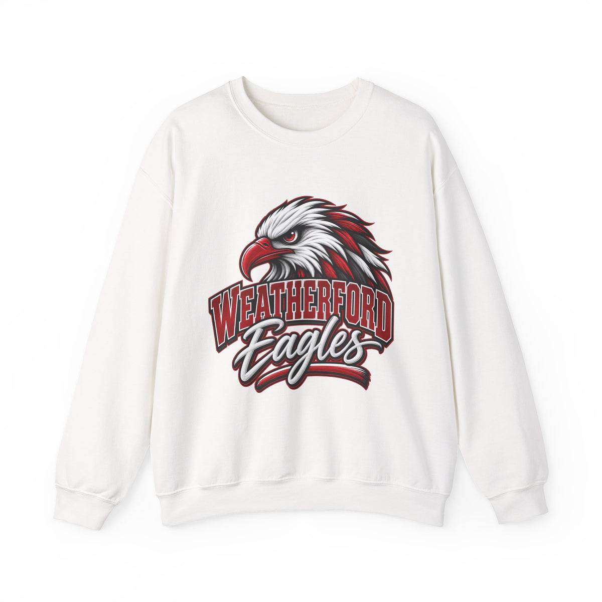 Weatherford Eagles Crewneck Sweatshirt — School Mascot Eagle Logo Pullover