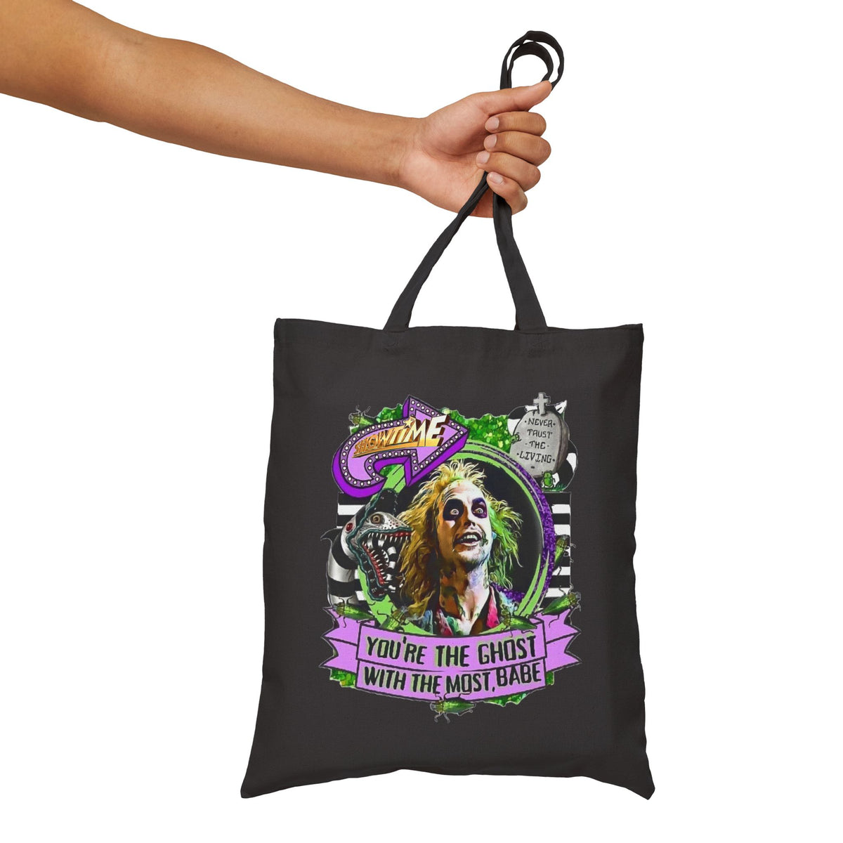 Beetlejuice "You’re the Ghost with the Most, Babe" Cotton Tote Bag