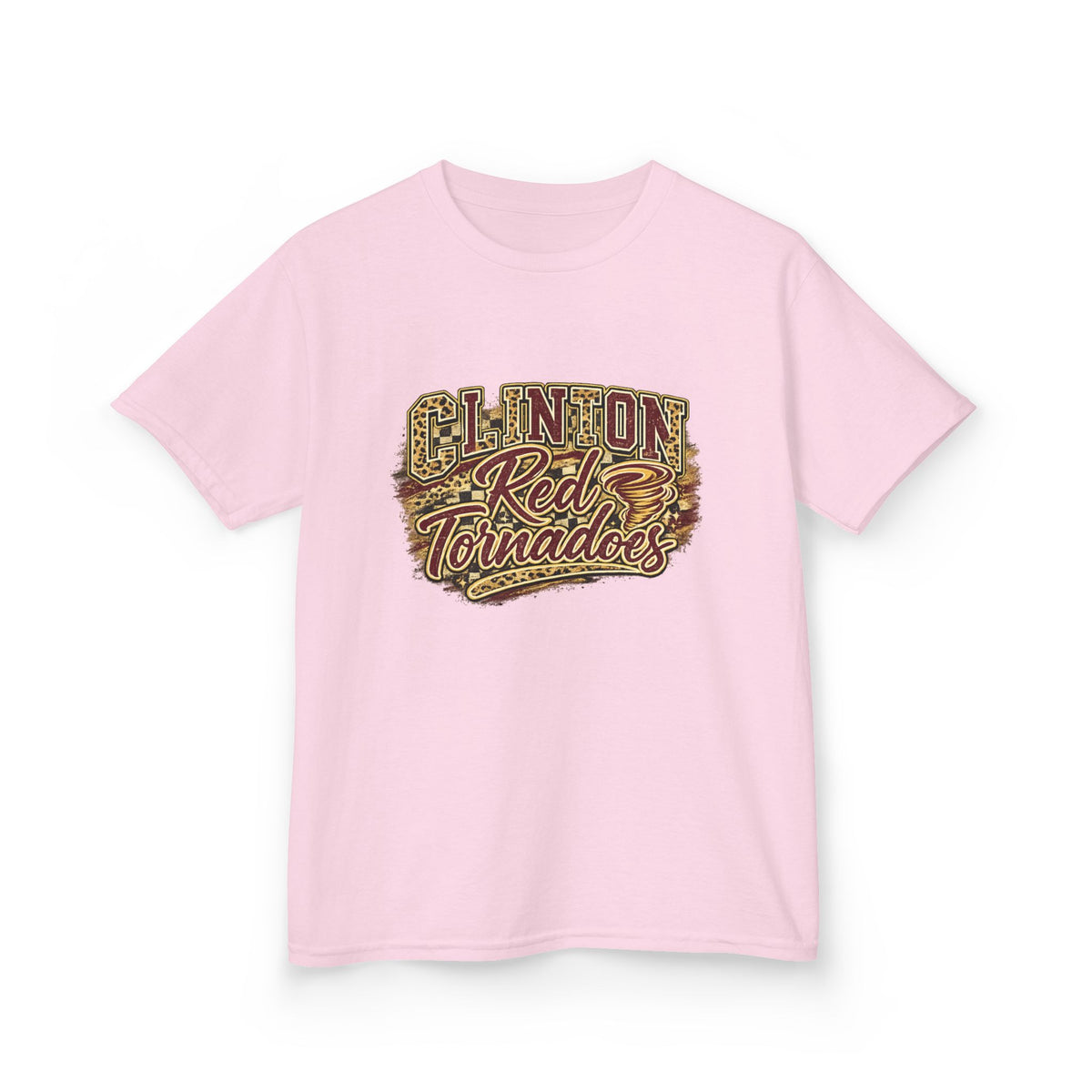 Clinton Red Tornados Kids T‑Shirt — Vintage School Team Logo