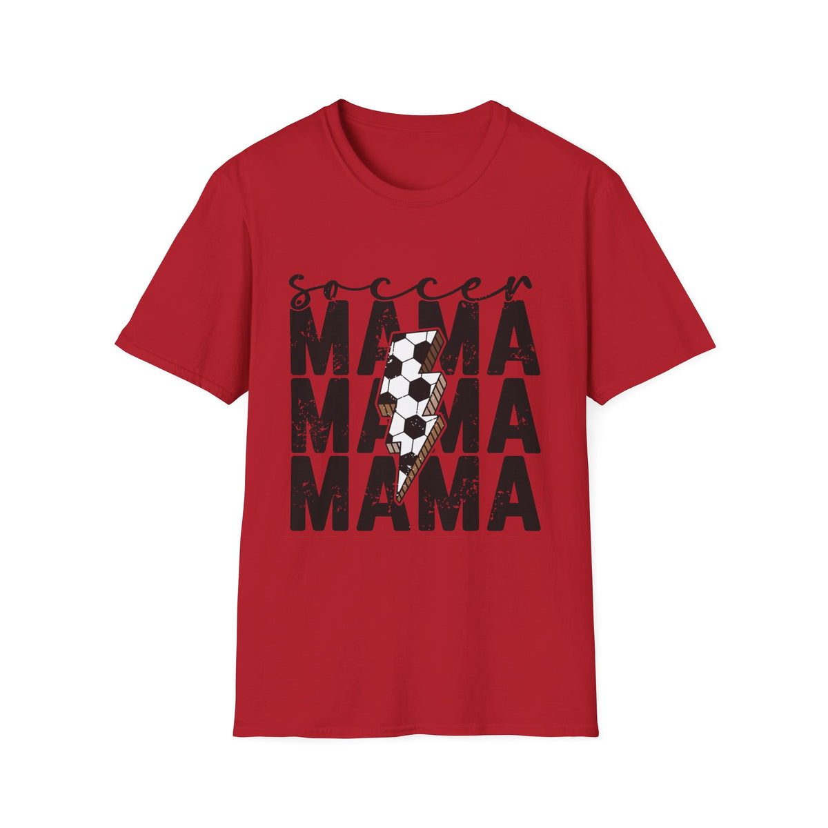 Soccer Mama Graphic Tee — Distressed Soccer Ball Design