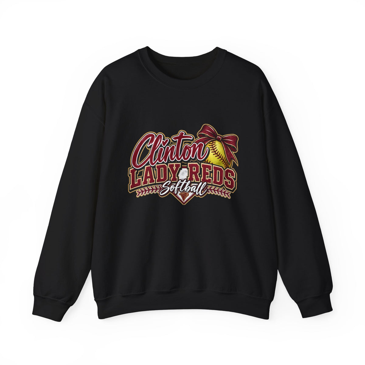 Clinton Lady Reds Softball Crewneck Sweatshirt