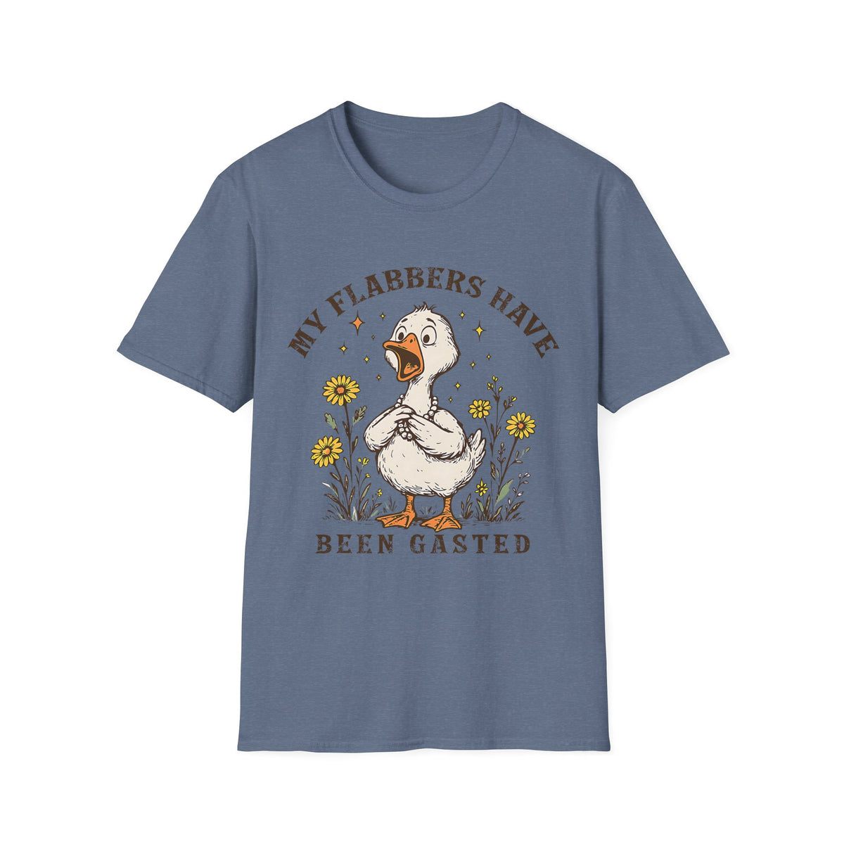Graphic T-Shirt — "My Flabbers Have Been Gasted" Cute Duck Illustration