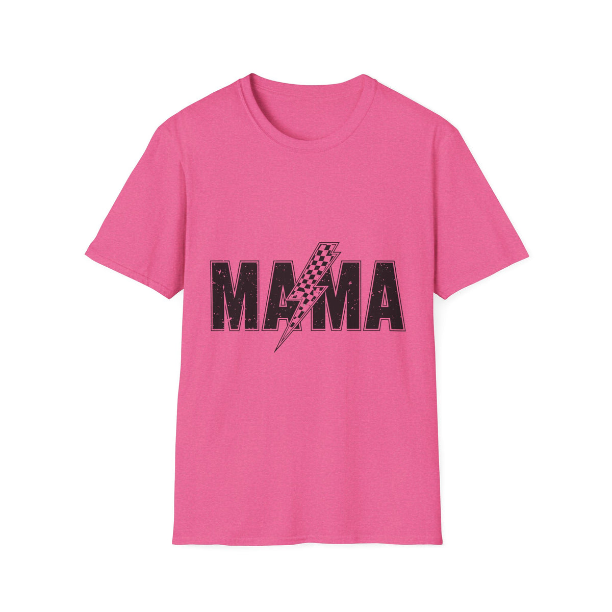 Mama Lightning Bolt T-Shirt — Retro Racing Graphic Tee for Moms