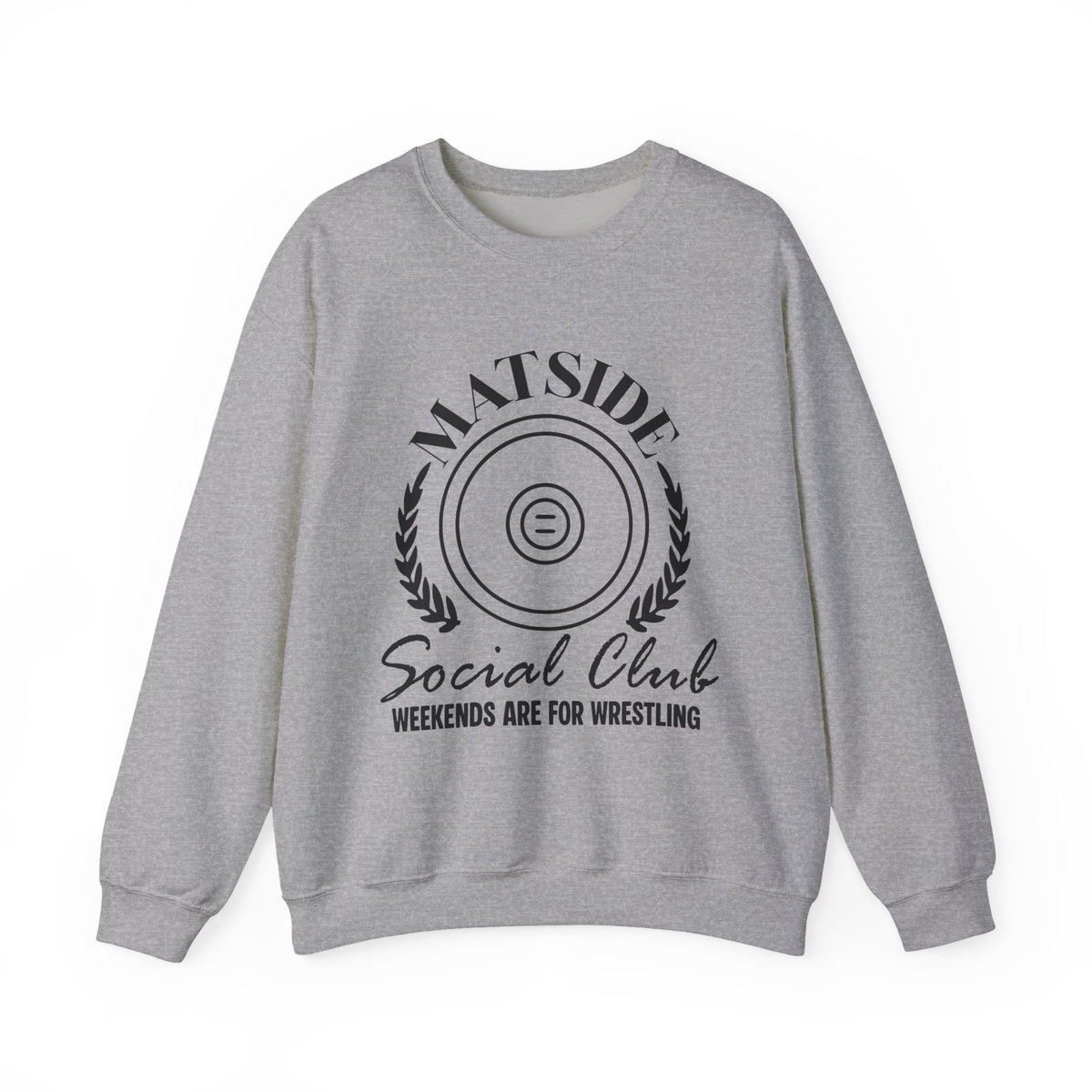 Matside Social Club Crewneck Sweatshirt – "Weekends Are For Wrestling" Vintage Wrestling Logo