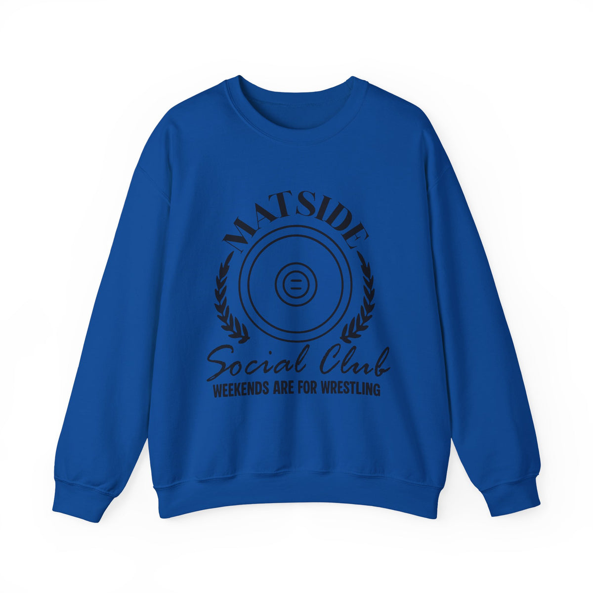 Matside Social Club Crewneck Sweatshirt – "Weekends Are For Wrestling" Vintage Wrestling Logo