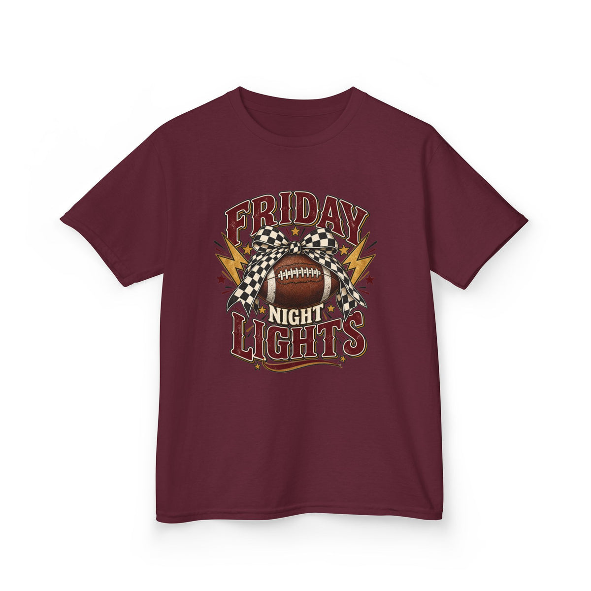 Kids "Friday Night Lights" Football Tee — Youth Game Day Shirt