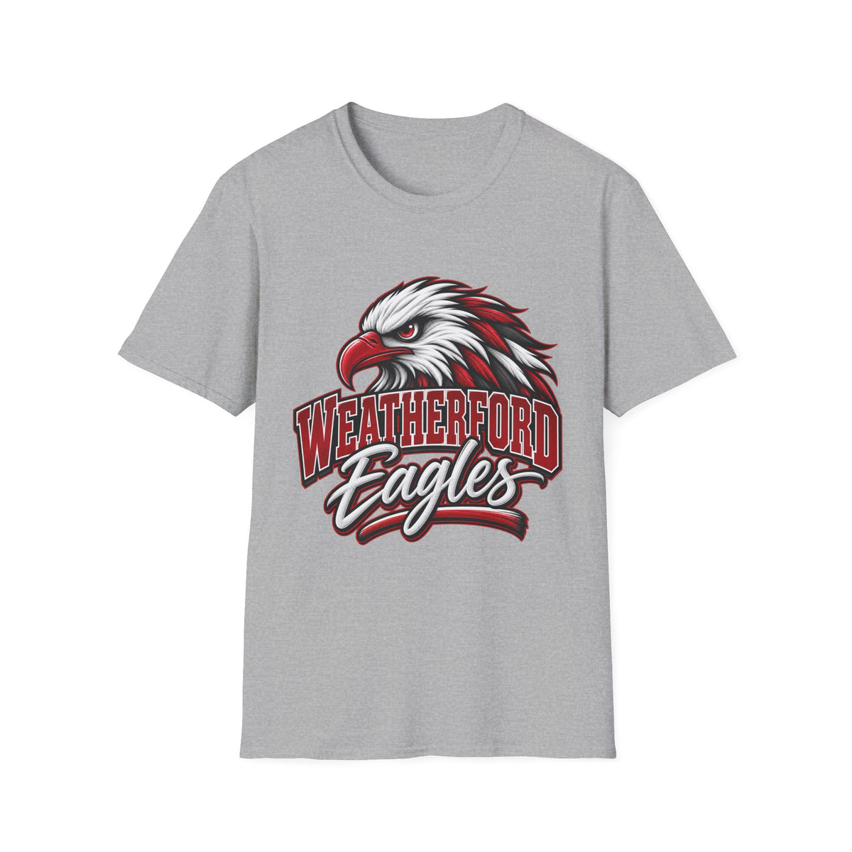 Weatherford Eagles Graphic T‑Shirt — Fierce Red & White Eagle School Spirit Tee