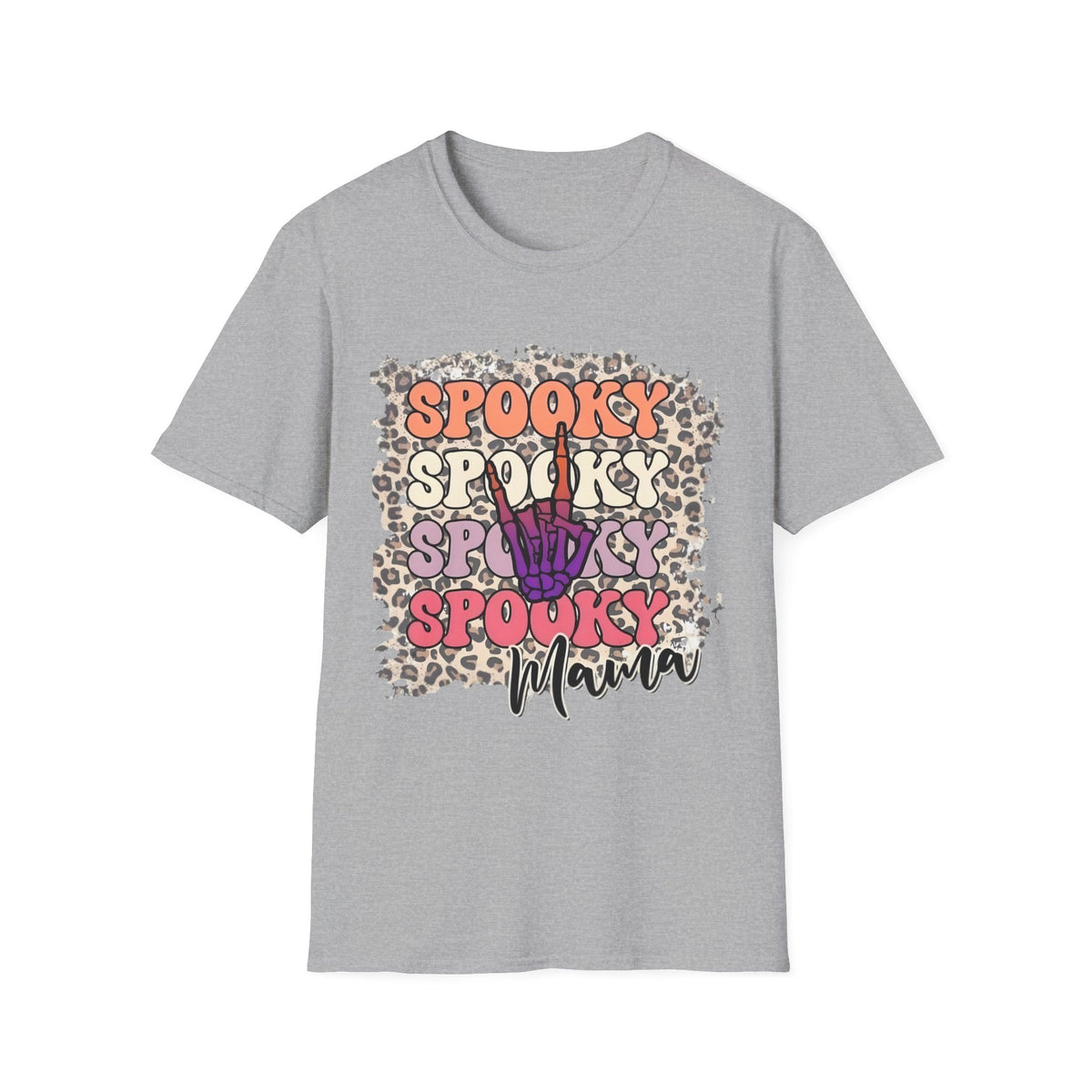 Spooky Mama Leopard Halloween T-Shirt