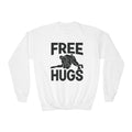Youth Crewneck Sweatshirt — "FREE HUGS" Wrestling Graphic