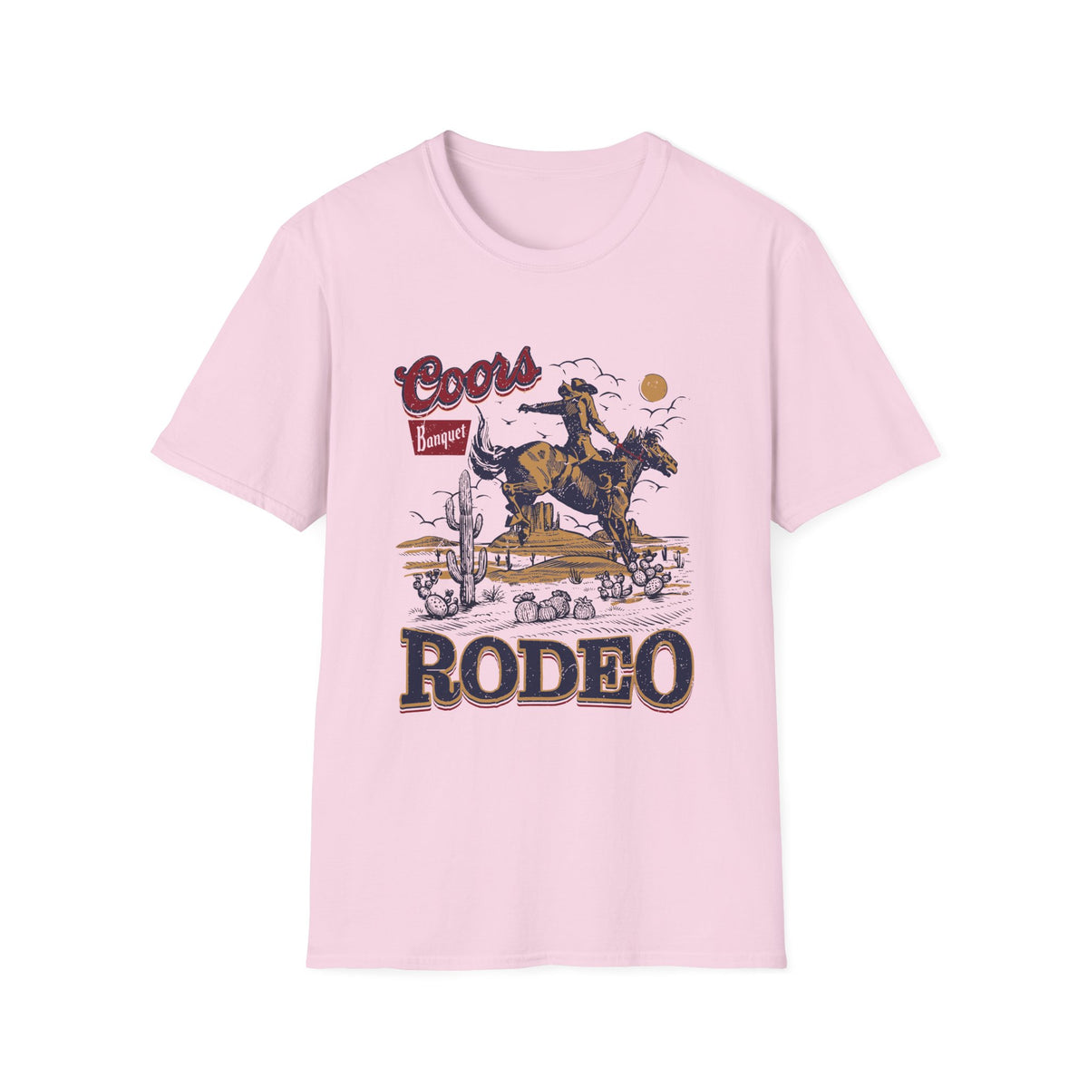Rodeo Rider Graphic T-Shirt — 'Coors Banquet' Western Cowboy Tee