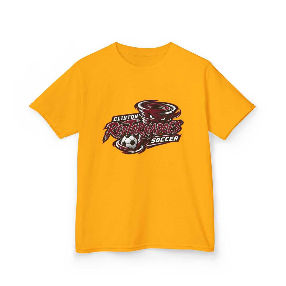 Kids Soccer Team Tee — "Clinton Tornadoes Soccer" Youth Shirt