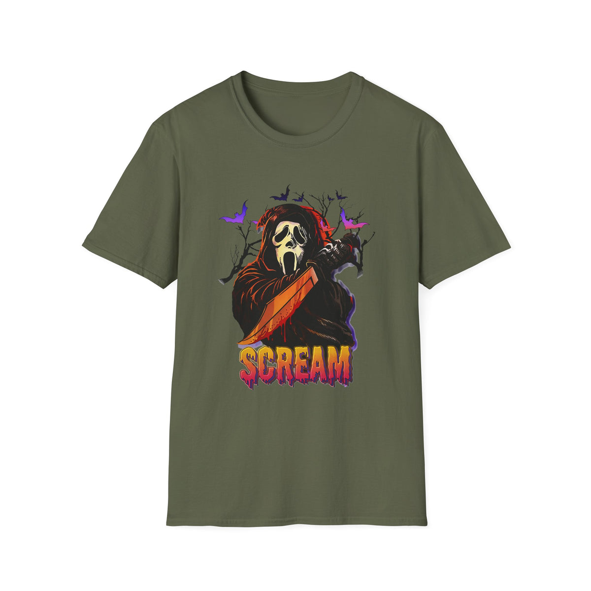 Scream Graphic T-Shirt — Horror Ghostface Tee for Halloween