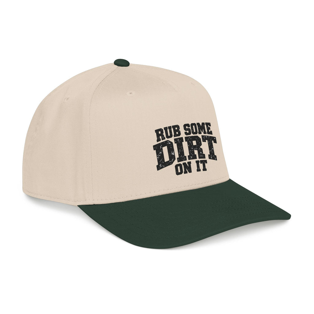 'Rub Some Dirt On It' Mid Profile Baseball Cap – Vintage Outdoor Hunting Trucking Hat