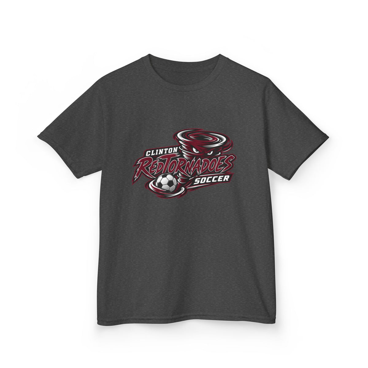 Kids Soccer Team Tee — "Clinton Tornadoes Soccer" Youth Shirt
