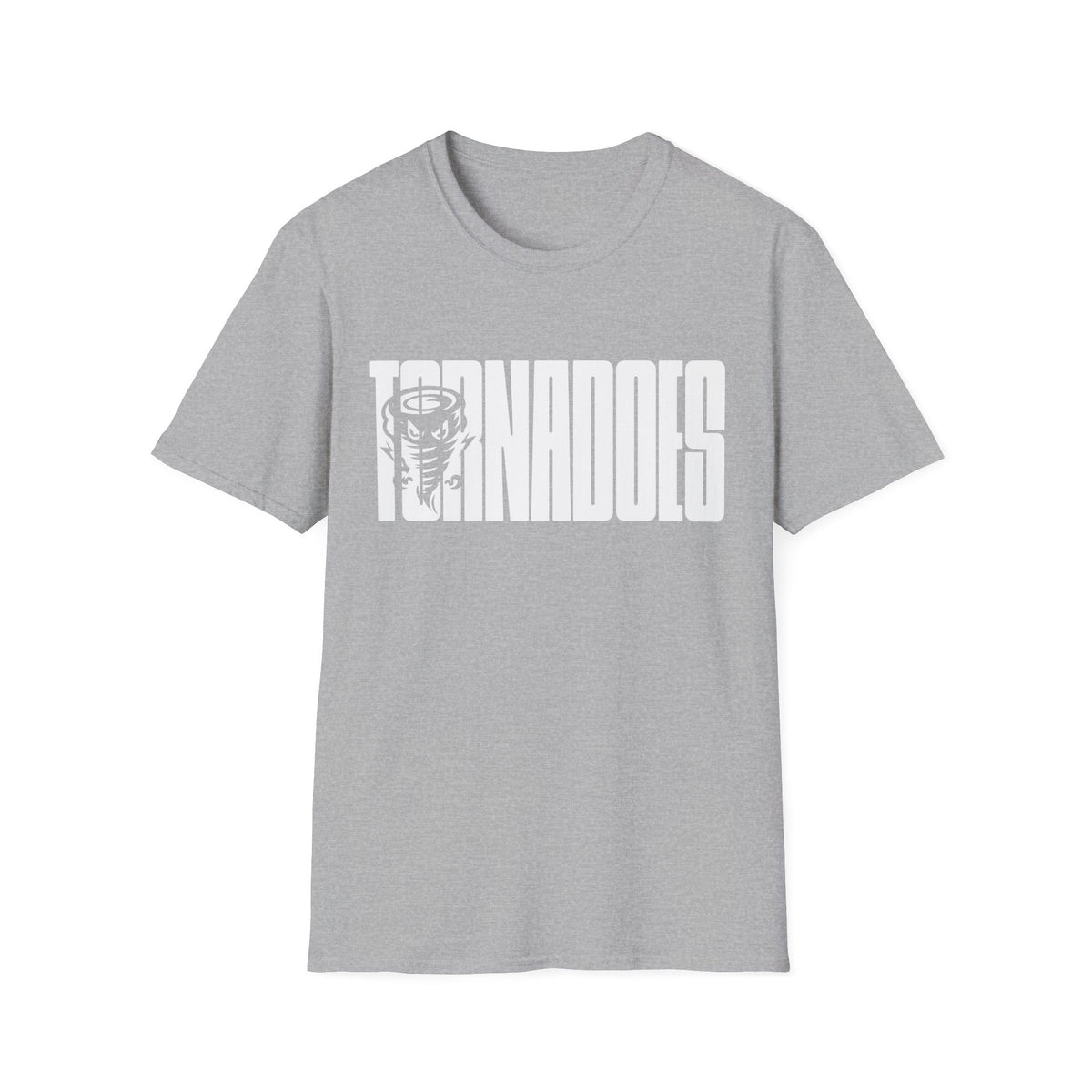 Tornadoes Graphic T-Shirt — Bold Storm Typography with Tornado Icon