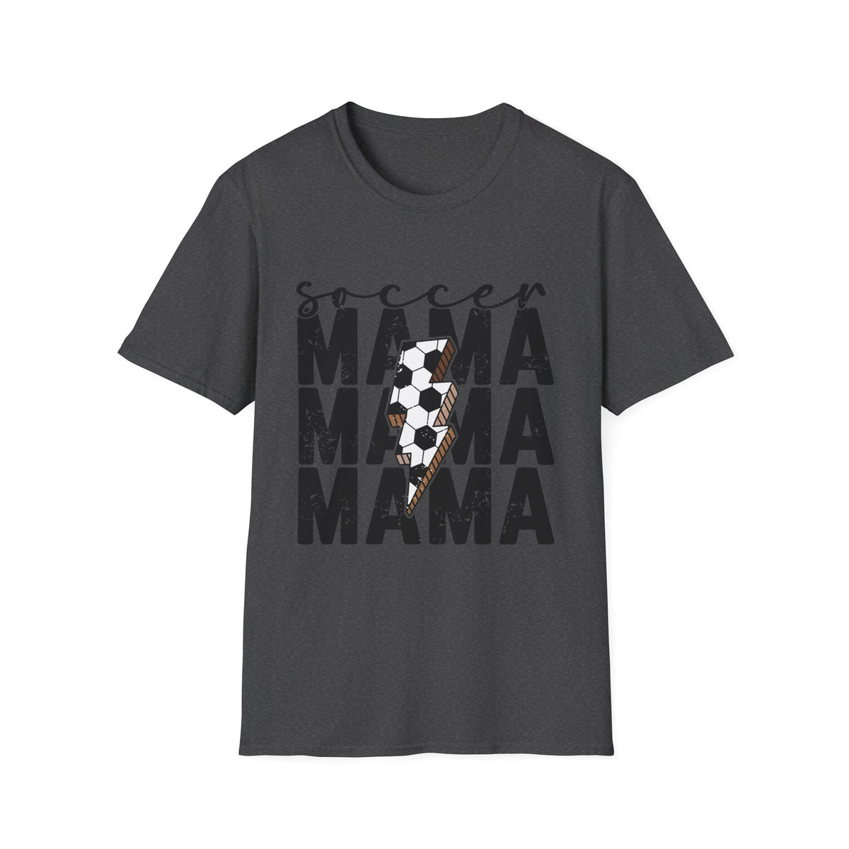 Soccer Mama Graphic Tee — Distressed Soccer Ball Design