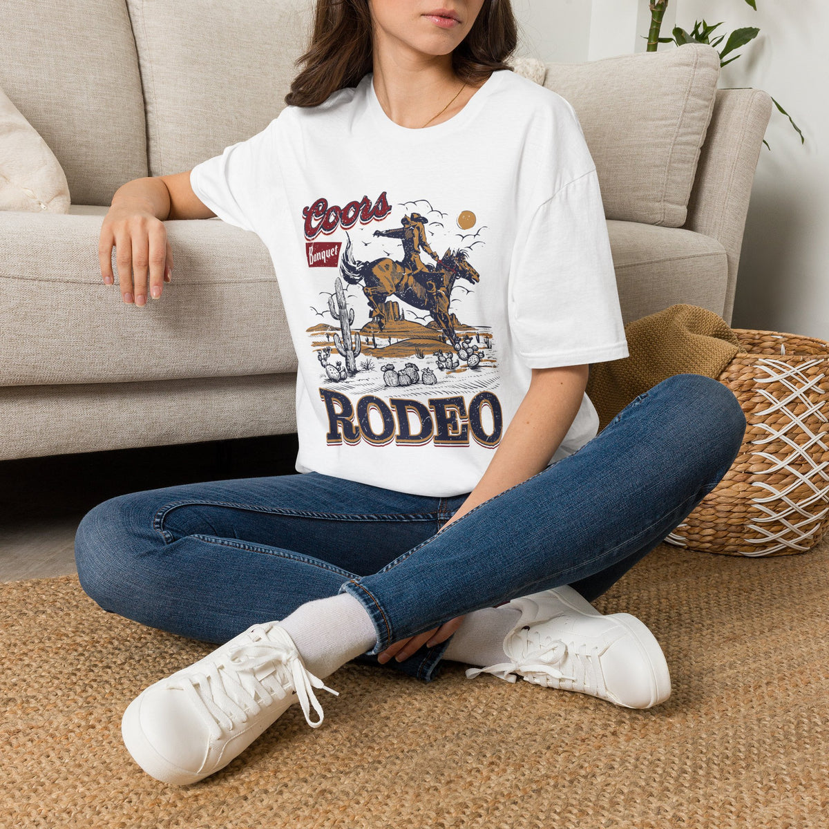 Rodeo Coors Banquet Graphic T-Shirt — Vintage Cowboy Western Tee