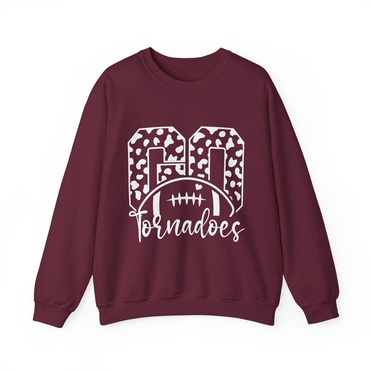 Tornadoes Football Crewneck Sweatshirt - Leopard Print 'GO TORNADOES' Design
