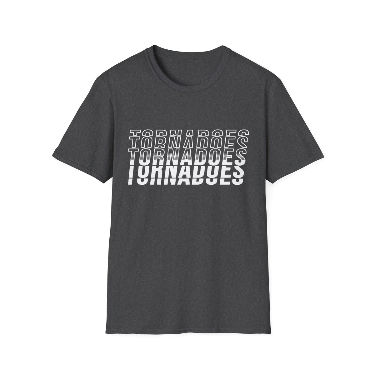Tornadoes Graphic Tee — Bold Layered Text Storm Design