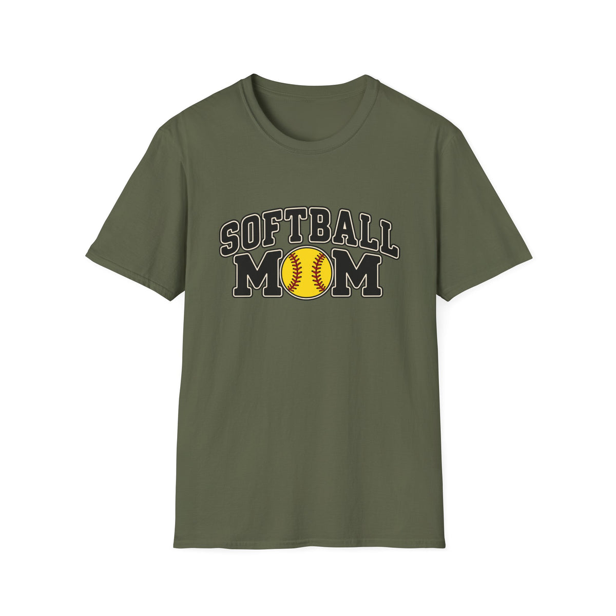 Softball Mom T-Shirt — Vintage Team Spirit Softball Tee