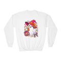 Kids' Halloween Ghost Crewneck Sweatshirt – Cute Ghost in Witch Hat Pumpkin Candy Design