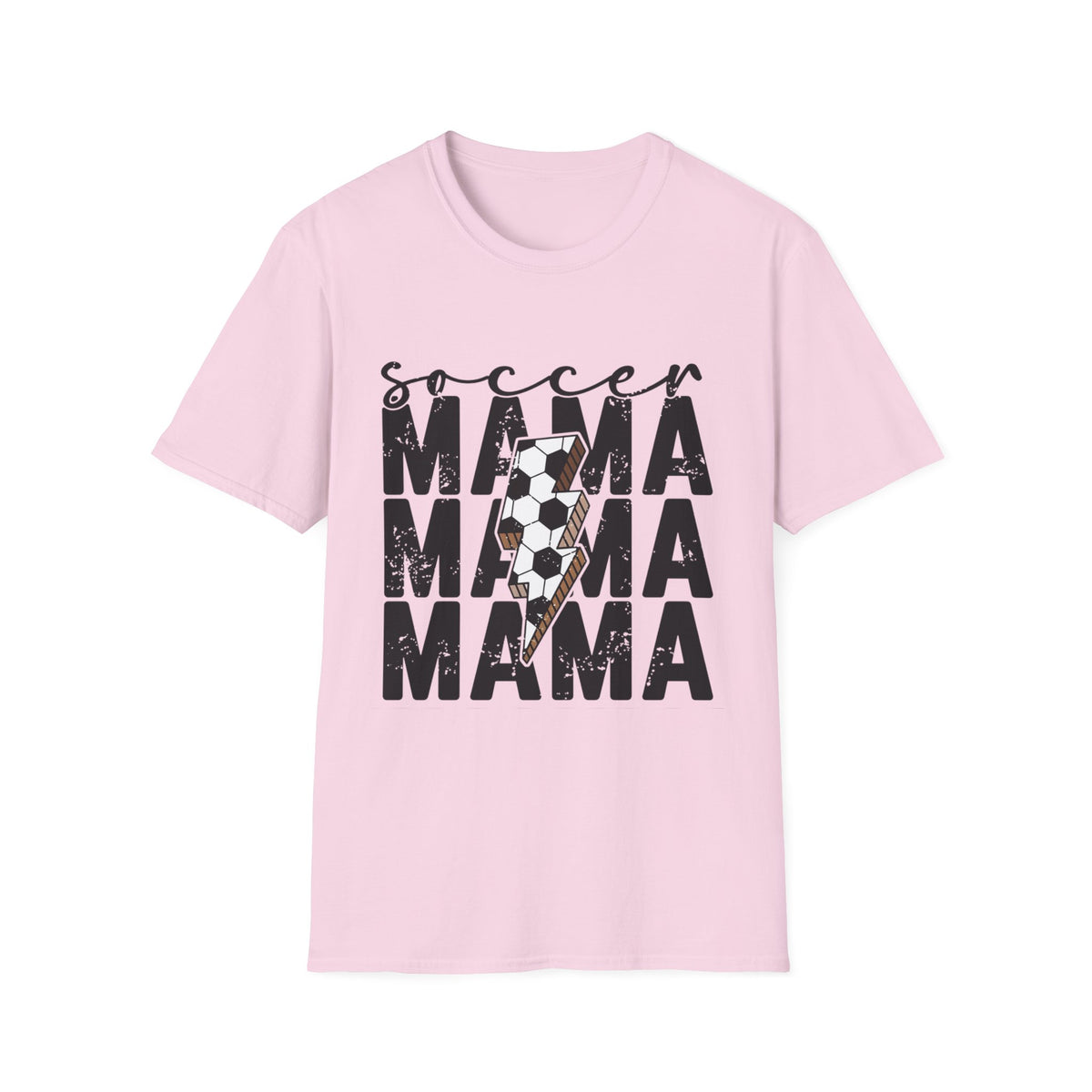 Soccer Mama Graphic Tee — Distressed Soccer Ball Design